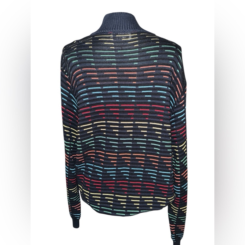 Vintage St. Croix Sweater Mens L Colorful 1/4 Zip Fashion Fit USA - Picture 4 of 7